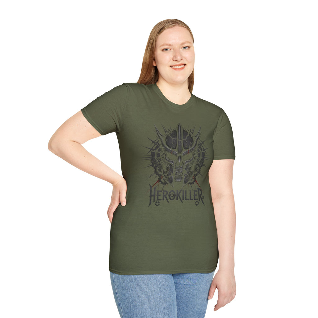 HeroKiller Skull T-Shirt — Gothic Skull Logo Band Tee